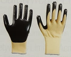 Cut Resistant Kevlar Gloves with Nitrile Coating on PalmResist Cut level 3 to 5 Size: S/M/L