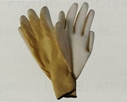 Cut Resistant Kevlar Gloves with PU Coating on Palm Resist Cut Level 3 to 5 Size: S/M/L
