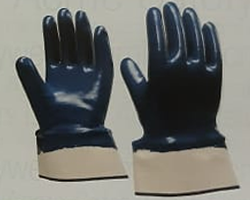 Nitrile Full Coated Gloves with safety cuff  Quality: Light / Medium / Heavy Size: S/M/L Colour:Blue Coating