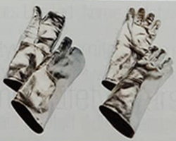 Aluminised Gloves Stitched with Kevlar thread   Size: 30 to 40 CM